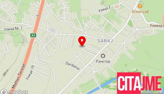 мапа на Сарај  во Скопје
