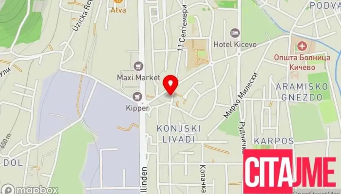 мапа на Sedea Продавница за хардвер во Кичево