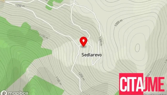 мапа на Седларево  во Седларево