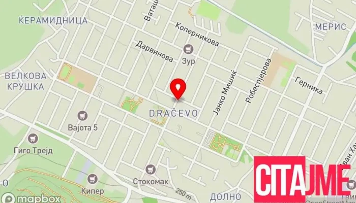 мапа на SETRA IT Market Продавница за компјутери во Драчево