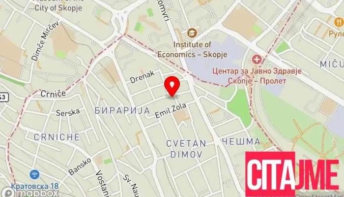 Smetkovodstveno Biro Bigla Dooel Skopje -  мапа - Скопје