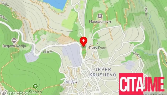 Spomen Kukja Todor Proeski мапа - Крушево