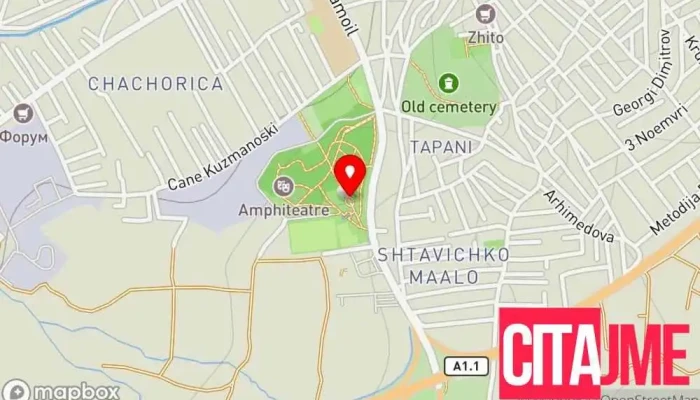 мапа на Споменик Могила на непобедените Воен споменик во Прилеп