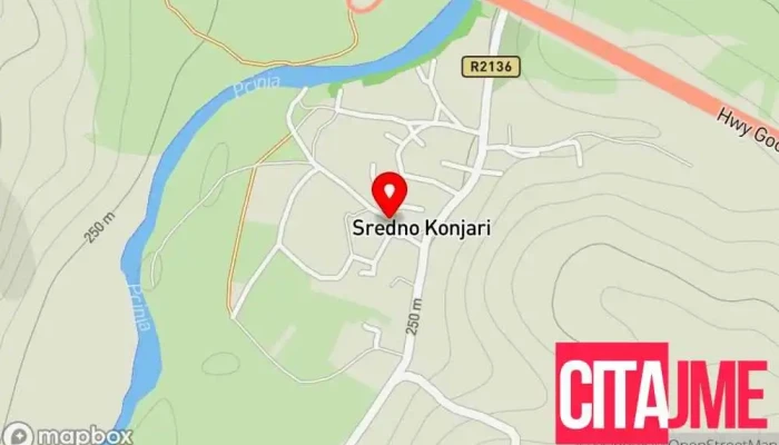 мапа на Средно Коњари  во Средно Коњари