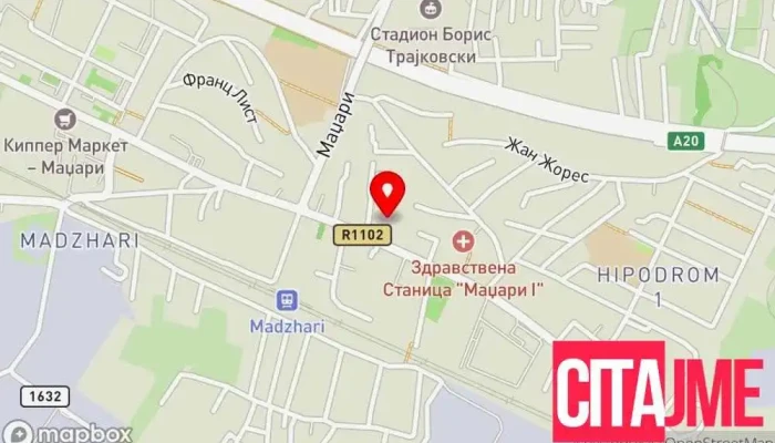 Sted Komerts мапа - Скопје