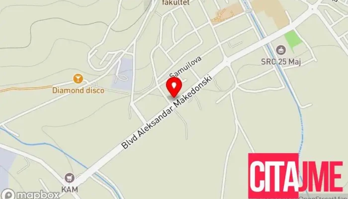 мапа на Стоматалошка Ординација Дента Лукс Стоматолошка клиника, Стоматолошки хигиеничар, Периодонтист за стоматолошки импланти, Стоматолошка радиологија, Стоматолог, Ортодонт, Педијатриски стоматолог во Радовиш