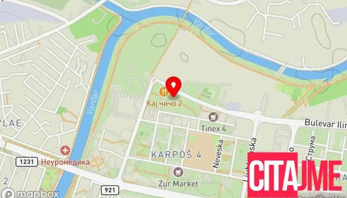 мапа на Стоматолошка ординација „Д-р Татјана Кировска“ Стоматолог во Скопје