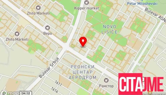 мапа на Стоматолошка ординација ЈАНКУЛОВСКИ Стоматолог во Скопје