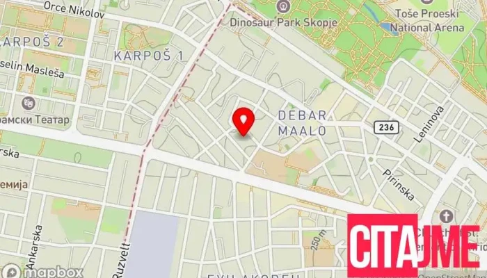 мапа на Стоматолошка ординација Марга Дент Стоматолог, Лекар во Скопје