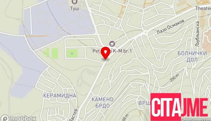 мапа на Стоматолошка ординација Матијан Стоматолог во Велес