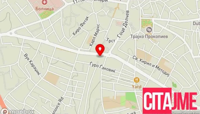мапа на Стоматолошка ординација „Зафер-М” Стоматолог во Куманово