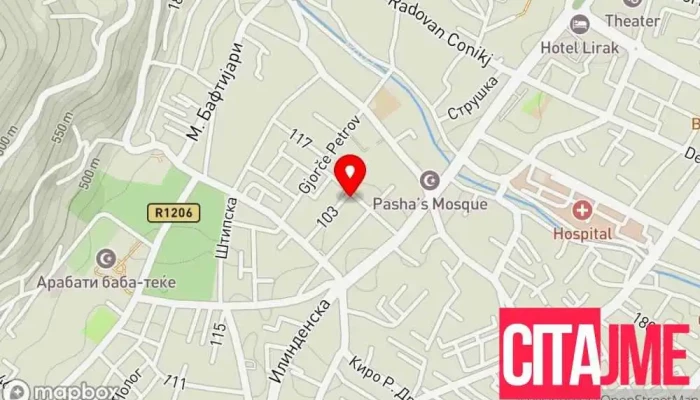 мапа на Стоматолошка поликлиника Вита Дент Периодонтист за стоматолошки импланти, Козметички стоматолог во Тетово