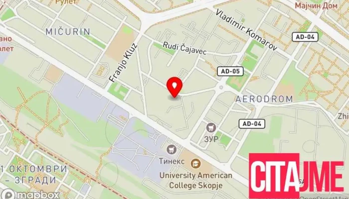 мапа на Стоматолошки Туризам Македонија Стоматолошка клиника во Скопје