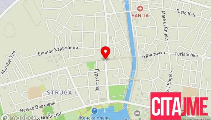 мапа на Струга  во Струга