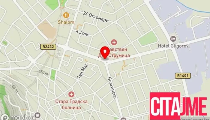 мапа на Струмица  во Струмица