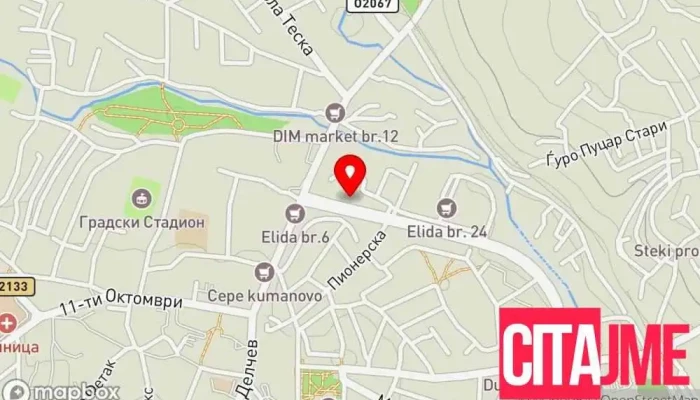 мапа на Stuba - Zemjodelska apteka  во Куманово