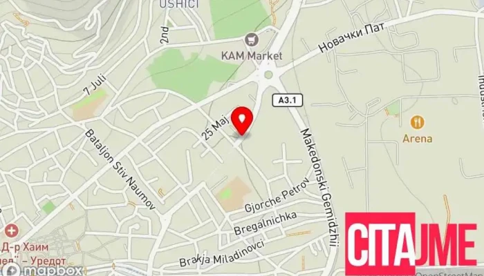 мапа на Теа Дент Стоматолог во Битола