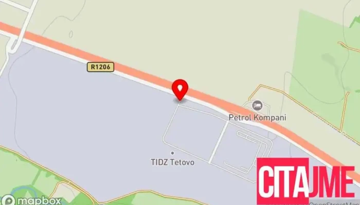 Tekhnoloshko Industriski Razvojna Zona Tetovo Tirz мапа - Str. Skopski Pat No. 1, Tidz Tetovo Tetovo Mk
