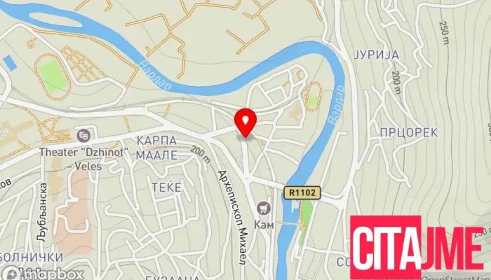 мапа на Тини Дент Стоматолог во Велес