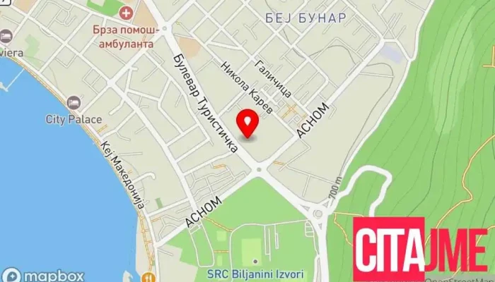 мапа на Tomcov - Dental Facility Стоматолог во Охрид