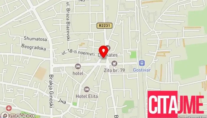 Trgovski Tsentar Gostivar мапа - Гостивар