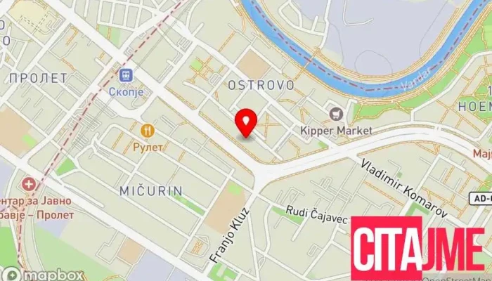 мапа на Твоја Аптека - Павлофарм Фармацевтска компанија во Скопје