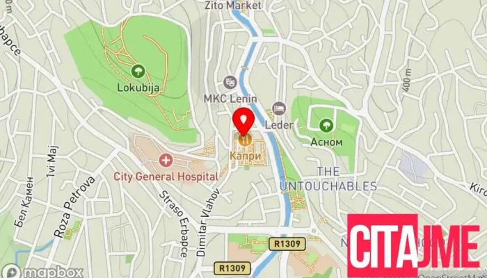 мапа на Твоја Аптека Аптека во Кочани
