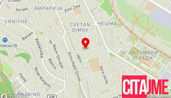 Uni Servis Obod мапа - Скопје