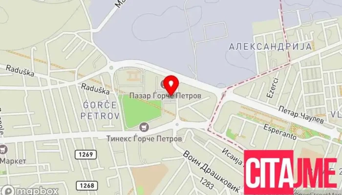 мапа на unikey клучар Бравар во Скопје