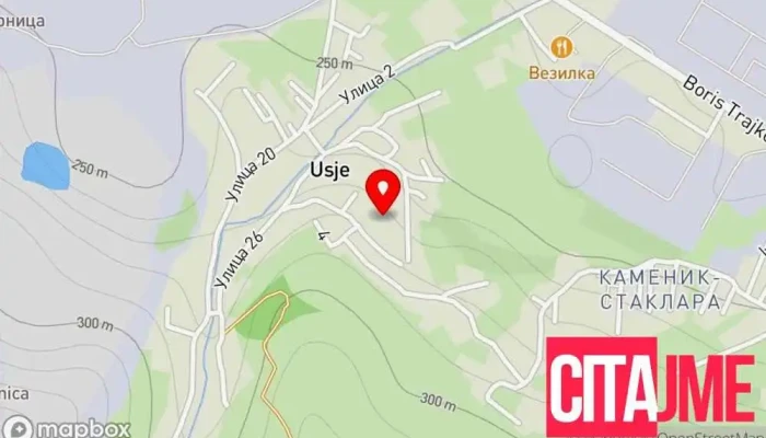 мапа на Усjе  во Усjе