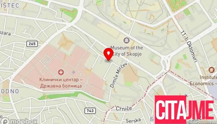 мапа на Ведрадент Стоматолог во Скопје
