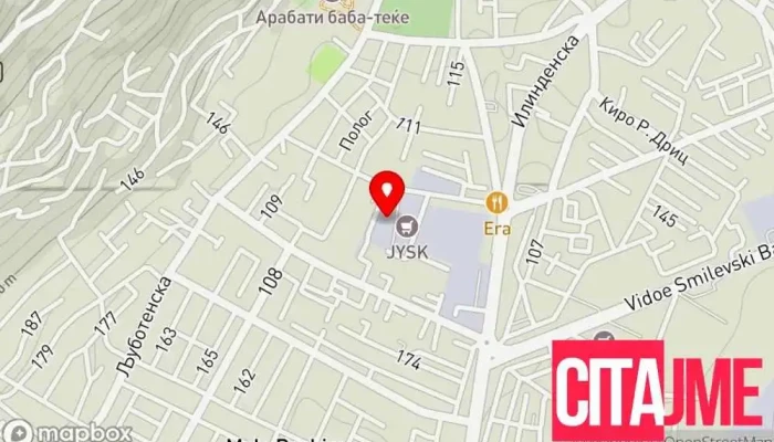 мапа на Веро Џамбо - Тетово Стоковна куќа, Супермаркет во Тетово