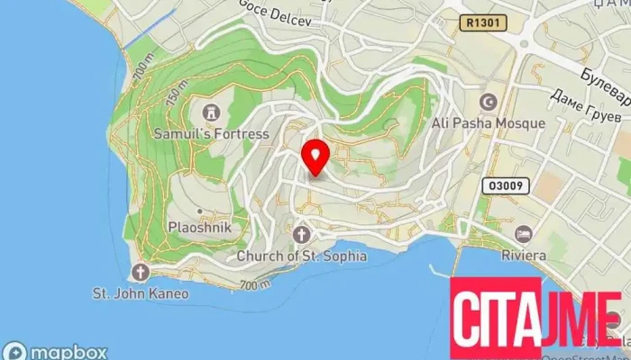 Vila Dvor мапа - Охрид