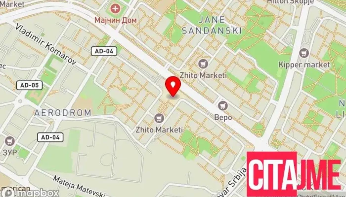 мапа на Виола - Бисер Аптека во Скопје