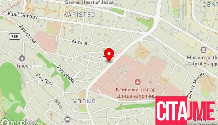 мапа на Виола Водно Аптека во Скопје