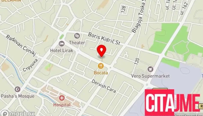 мапа на VipPostaTetovo Пошта во Тетово