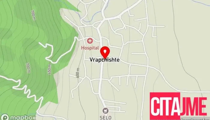 Vrapchishte мапа - Vrapchishte