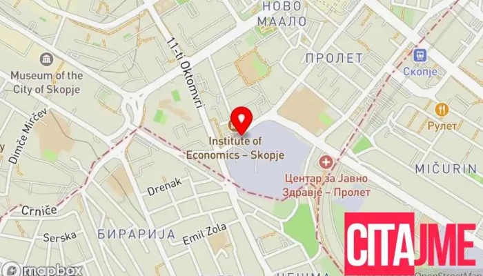 мапа на Вуле Јуниор-Н Продавница за производи за дома во Скопје