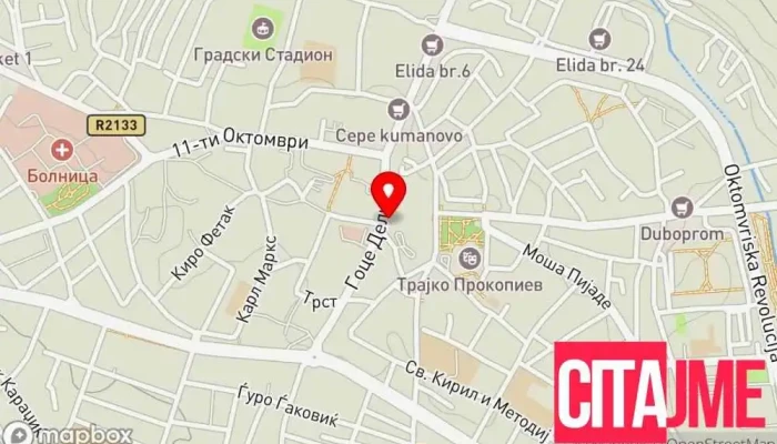 Zanaetchiski Dom мапа - Куманово