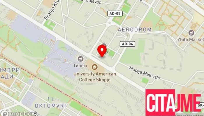 мапа на Zegin 1 Аптека во Скопје