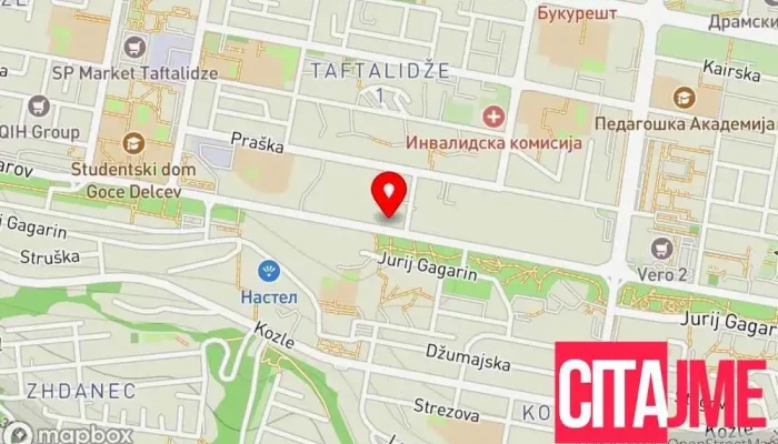 мапа на Зегин Аптека Алумина Аптека во Скопје