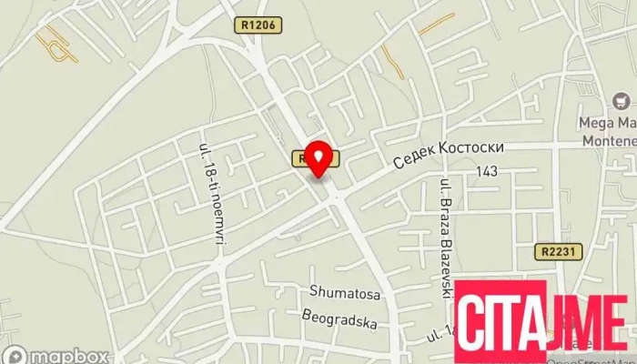 мапа на Zegin Apteka Gostivar 3 Аптека во Гостивар
