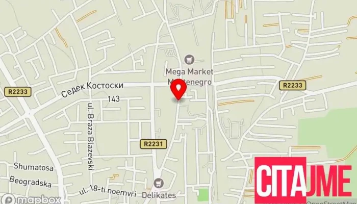 мапа на Zegin Apteka Gostivar 4 Аптека во Гостивар