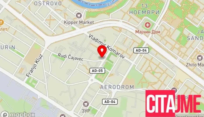мапа на Зегин Аптека Јане Сандански Аптека во Скопје