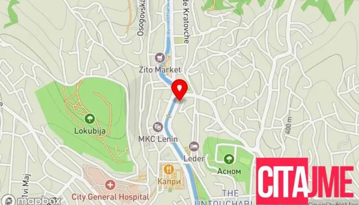 мапа на Zegin Apteka Kocani 1 Аптека во Кочани
