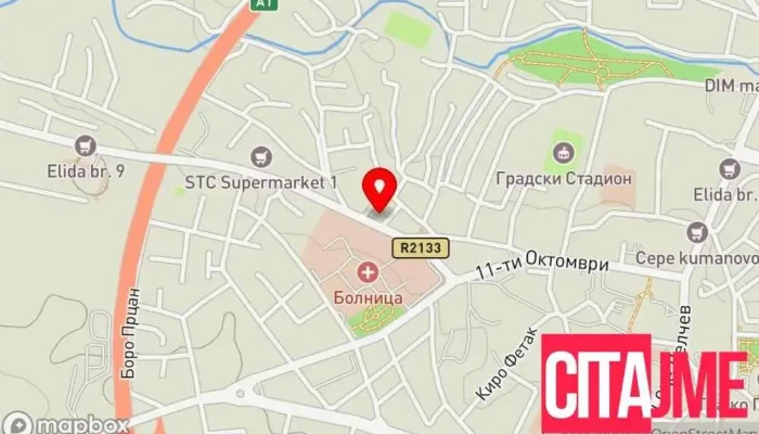 мапа на Zegin Apteka Kumanovo 4 Аптека во Куманово