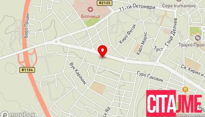 мапа на Zegin Apteka Kumanovo 7 Аптека во Куманово