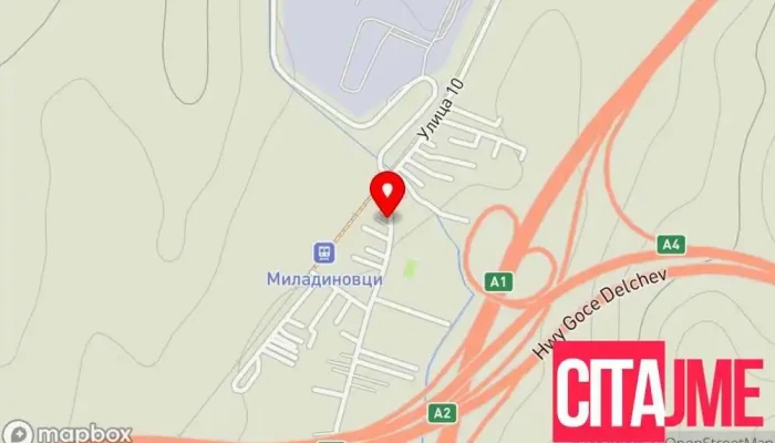 мапа на Зегин Аптека Миладиновци Аптека во Миладиновци