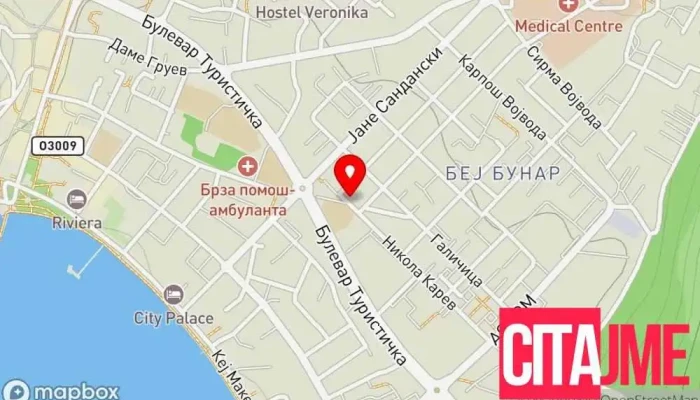 мапа на Zegin Apteka Ohrid 5 Аптека во Охрид