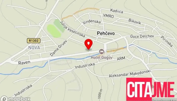 мапа на Zegin Apteka Pehcevo Аптека во Пехчево